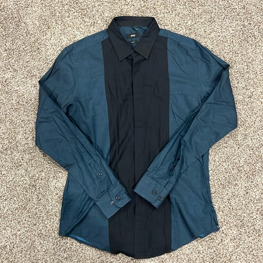 Hugo Boss Men's Slim Fit Dress Shirt Large